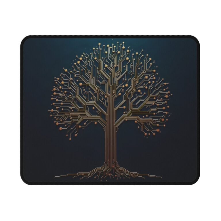 Circuit Bloom Mouse Pad — Cyber Botanical Non-Slip Gaming Pad