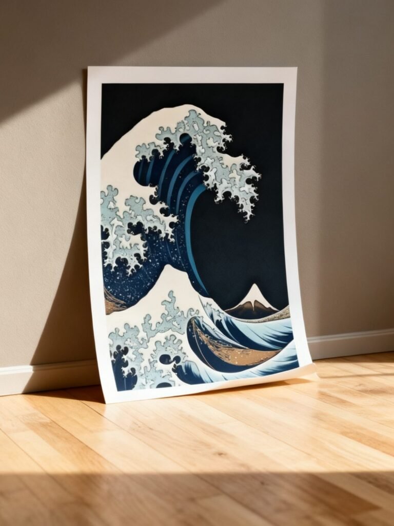 Japanese desk mat and wall art designs