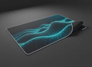 Topographic Desk Mat — Minimalist Line Art XL Extended Mouse Pad
