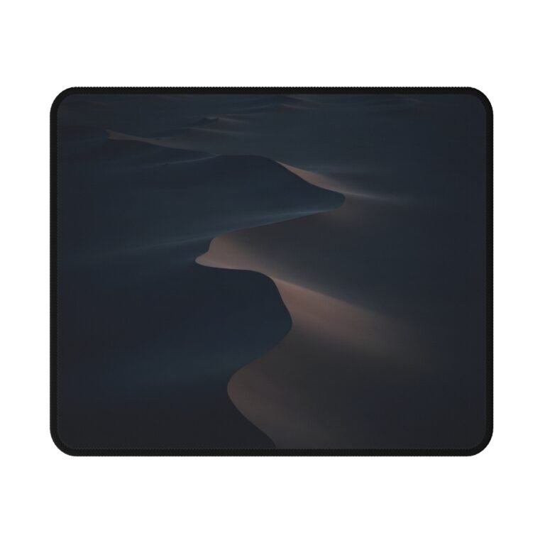 Night Dunes Mouse Pad – Moonlit Aerial Sand View